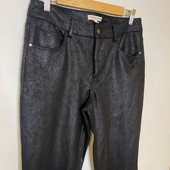 Frye & Company Faux Black Suede Ankle Bootcut Pants - Picture 5 of 8